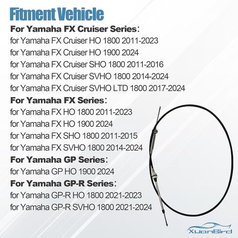 F1S-61481-12-00 Steering Cable Fit For Yamaha GP GP-R FX HO SHO SVHO 1800 1900 2011-2024, Replace# F1S-61481-11-00, F1S-61481-10-00 in Kuwait