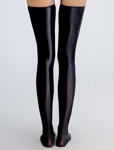 FEOYA Shiny Thigh High Stockings for Women Oil Glossy Over Knee Socks Metallic Bright Tights Party Club Cosplay in Saudi Arabia