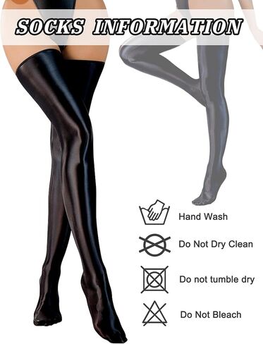 FEOYA Shiny Thigh High Stockings for Women Oil Glossy Over Knee Socks Metallic Bright Tights Party Club Cosplay in Saudi Arabia