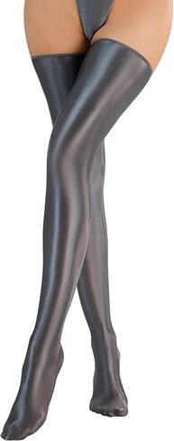 FEOYA Shiny Thigh High Stockings for Women Oil Glossy Over Knee Socks Metallic Bright Tights Party Club Cosplay in Saudi Arabia