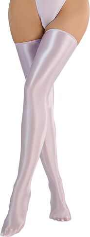 FEOYA Shiny Thigh High Stockings for Women Oil Glossy Over Knee Socks Metallic Bright Tights Party Club Cosplay in Saudi Arabia