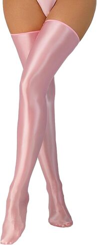 FEOYA Shiny Thigh High Stockings for Women Oil Glossy Over Knee Socks Metallic Bright Tights Party Club Cosplay in Saudi Arabia
