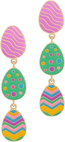 Easter Earrings,Colorful Bunny Egg Earrings,Easter Rabbit Studs,Dangle Funny Dripping Oil Festival Earring,Shiny Rainbow Easter Women's Earrings,Spring Earrings Holiday Jewelry Gift For Women in Kuwait