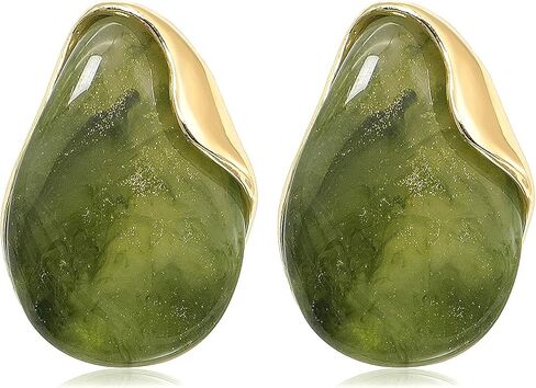 Acrylic Earrings for Women Irregular Resin Drop Earrings Metal Waterdrop Earring in Kuwait