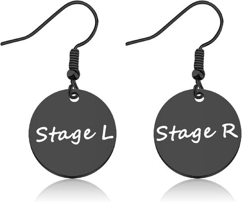WUSUANED Stage L Stage R Earrings Theater Earring Drama Play Jewelry Stage Theater Gift Stage L Stage R Gifts Theater Lover Gift in Saudi Arabia