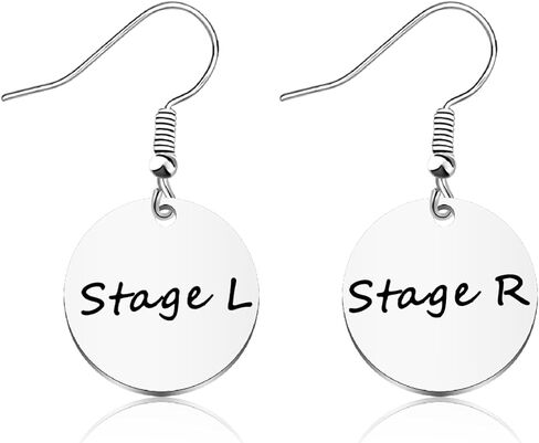 WUSUANED Stage L Stage R Earrings Theater Earring Drama Play Jewelry Stage Theater Gift Stage L Stage R Gifts Theater Lover Gift in Saudi Arabia