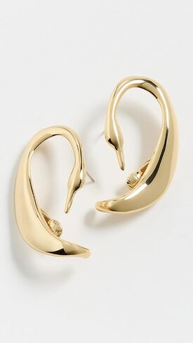 Jenny Bird Women's Egret Climber Earrings, High Polish Gold, One Size in Kuwait