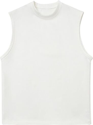 Men's Sleeveless Shirts Suede Workout Tank Tops Casual Muscle T Shirt Summer Beach Tee Loose Fit Outdoor Running Tees in Saudi Arabia