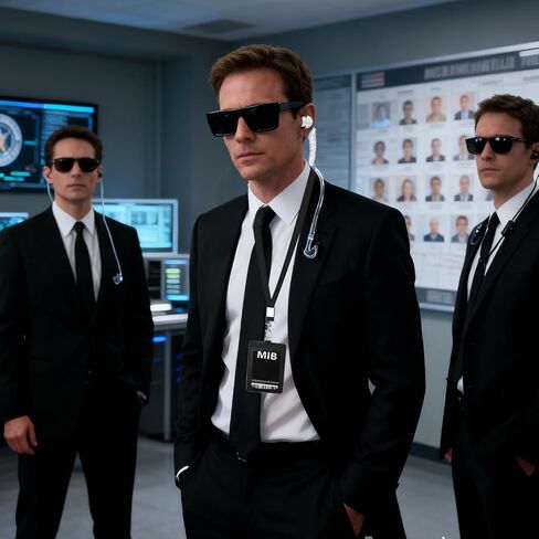 Agent Costume Accessories Set, Secret Service Costume Set with Necktie Sunglasses ID Card Earpiece, Security Guard Accessories for Costume Cosplay Black in Kuwait