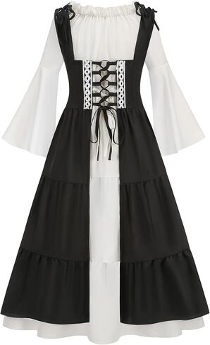 Medieval Dress for Girls, Renaissance Princess Costume with Long Sleeve Halloween Renaissance Faire Festival Outfit in Saudi Arabia