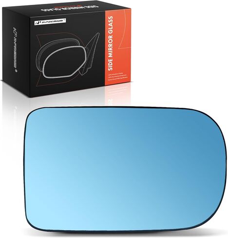 A-Premium Right Passenger Side Heated Mirror Glass with Backing Plate - Compatible with BMW E38 Series 740i 1995-2001, 740iL 1995-2001, 750iL 1995-2001 - Blue Exterior Side View Convex Mirror in Saudi Arabia