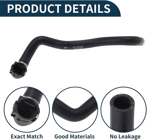 خرطوم المبرد البلاستيكي ABSOPRO لسيارة Volkswagen Passat 2.8L 1998-2005، رقم OE: 8D0819371BB، أسود، قطعة واحدة in Saudi Arabia