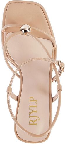 Kitten Heel Sandals for Women Low Heels Adjustable Strap Square Open Toe Comfort Dress Party Thong Flip Flop Slides Sandals in Kuwait