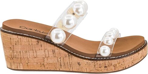 Corkys Footwear Happy Go Lucky Women’s Wedge – With a 2.5-Inch Heel, an Open Toe Design, Double Strap with Dome Accents, and an EVA Insole for All-Day Comfort in Saudi Arabia