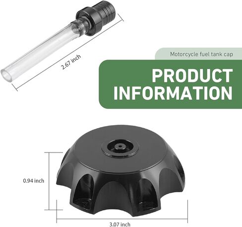 Car Fuel Tank Cap, Metal Tank Replacement Cap with Vent Breather Design, Scratch Resistant & Shock Proof Fuel Sealing Tool, Universal for Most Vehicles (Black) in Kuwait