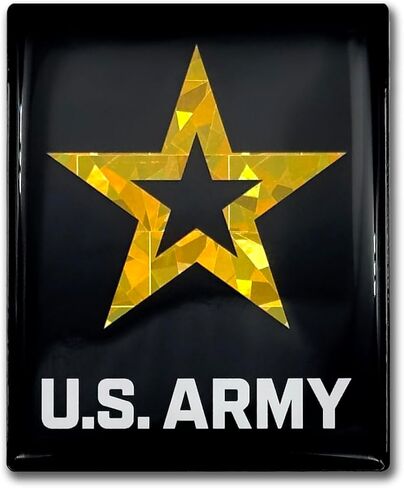 Elektroplate Premium الولايات المتحدة الأمريكية Army Crest ملصق لاصق ثلاثي الأبعاد عاكس للضوء من فئة السيارات للسيارة، زجاجة مياه، كمبيوتر محمول، مبرد، صندوق الأدوات، الهاتف | صنع في الولايات المتحدة الأمريكية | 3.1 بوصة × 2.5 بوصة in Saudi Arabia