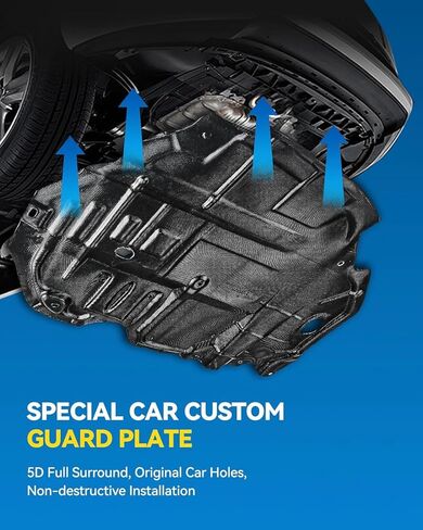 PHILTOP محرك سبلاش درع الجبهة السفلية غطاء المحرك تحت غطاء درع السيارة مناسب لـ 2015-2018 Ford Focus L 4 2.0T/2.0L استبدال # FO1228150 in Kuwait