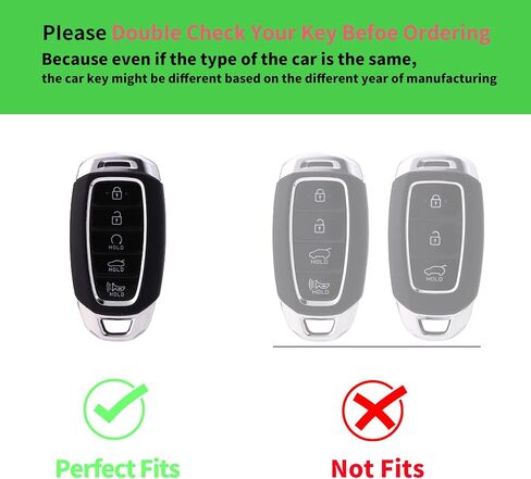 for Hyundai Key Fob Cover,Soft TPU 360 Degree Protection for 2019 2020 2021 2022 Hyundai in Saudi Arabia