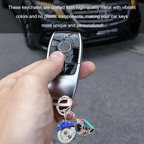 5 قطع من سلاسل المفاتيح لنماذج أجزاء السيارة، سلسلة مفاتيح أنيقة ومبتكرة لقطع غيار السيارات، مجموعة حلقات مفاتيح توربو معدنية لمحبي السيارات in Kuwait