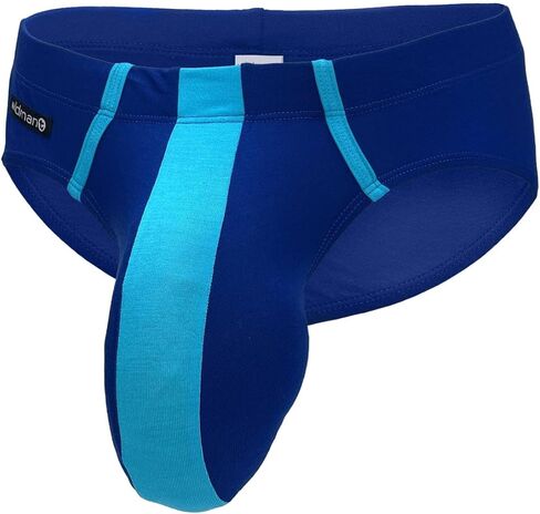 Wildmant Monster Cock مشروط موجز باللون الأزرق الملكي والأزرق الفاتح in Kuwait