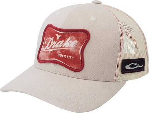 Drake Waterfowl Men's Life Mesh Back Cap | OSFM Hunting Outdoor Cotton 6-Panel Logo Hat with Adjustable Snap-Back Closure in Saudi Arabia