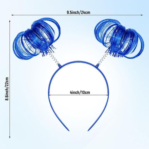 2 Pcs Blue Ponytail Headband Feathers Hair Wig Headwear Accessories for Costume Cosplay Party School Festivals in Saudi Arabia