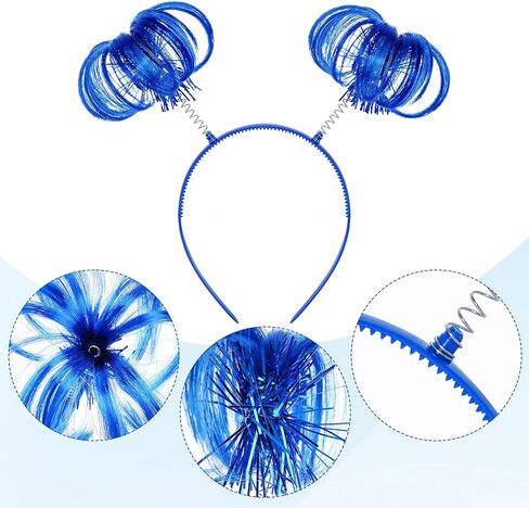 2 Pcs Blue Ponytail Headband Feathers Hair Wig Headwear Accessories for Costume Cosplay Party School Festivals in Saudi Arabia