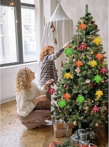 16 Pcs Thanksgiving Ornaments for Black Halloween Tree – Vintage Fall Harvest Hanging Decorations,Rustic Wooden Maple Leaf Party Decor for Fall Tree,Home,Shelf,or Holiday Display in Kuwait