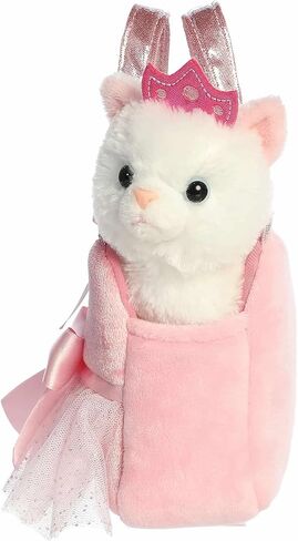 Aurora® Fashionable Fancy Pals™ Princess Kitty™ Tutu Stuffed Animal - Plush with Stylish Purse for Dress Up Fun - Perfect for Kids 3+ Years, Costumes, and Birthdays - White 7 Inches in Saudi Arabia