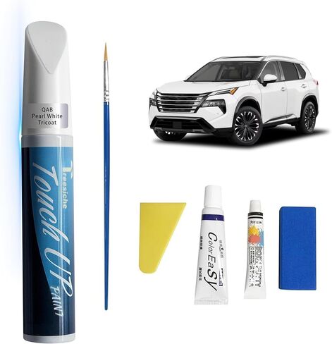 Pearl White Tricoat QAB Touch Up Paint for Nissan Exact Match,Car PaintPen Scratch Repair 2 in 1 Touch Up Paint,Vehicle Scratch Remover for Deep Scratches Color-Matched Rapid Drying of Paint Coating in Kuwait