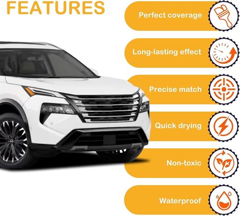 Pearl White Tricoat QAB Touch Up Paint for Nissan Exact Match,Car PaintPen Scratch Repair 2 in 1 Touch Up Paint,Vehicle Scratch Remover for Deep Scratches Color-Matched Rapid Drying of Paint Coating in Kuwait