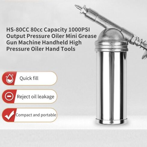 80cc Capacity 1000PSI Output Pressure Oiler Mini Grease Gun Machine Handheld High Pressure Oiler Hand Tools in Saudi Arabia