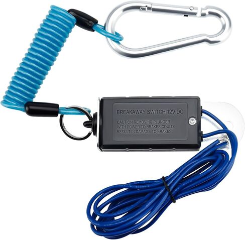 ترقية مفتاح انفصال المقطورة، كابل ملفوف للفرامل Noctilucent بطول 4 أقدام مع حلقة تسلق كبيرة وسلك سحب زنبركي من الفولاذ المقاوم للصدأ، مفتاح استراحة الطوارئ للمقطورات RV in Kuwait