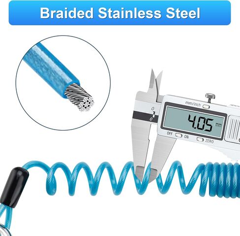 ترقية مفتاح انفصال المقطورة، كابل ملفوف للفرامل Noctilucent بطول 4 أقدام مع حلقة تسلق كبيرة وسلك سحب زنبركي من الفولاذ المقاوم للصدأ، مفتاح استراحة الطوارئ للمقطورات RV in Kuwait