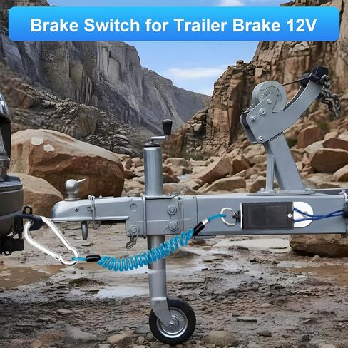 ترقية مفتاح انفصال المقطورة، كابل ملفوف للفرامل Noctilucent بطول 4 أقدام مع حلقة تسلق كبيرة وسلك سحب زنبركي من الفولاذ المقاوم للصدأ، مفتاح استراحة الطوارئ للمقطورات RV in Kuwait