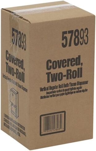 2-Roll Side-By-Side Covered Toilet Paper Dispenser by GP PRO (Georgia-Pacific), Key Lock, Chrome, 57320, 10.000" W x 6.250" D x 6.000" H, 1 Dispenser Per Case in Kuwait