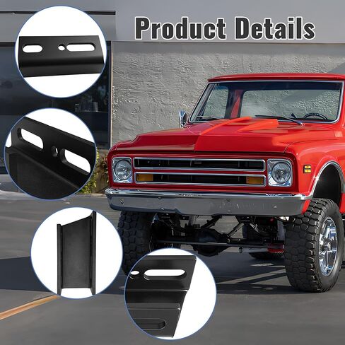 دعامات إسقاط قضيب أمامي، متوافقة مع 1967-1987 Chevy/GMC C10/K10 (موديل 1019)، أسود in Kuwait