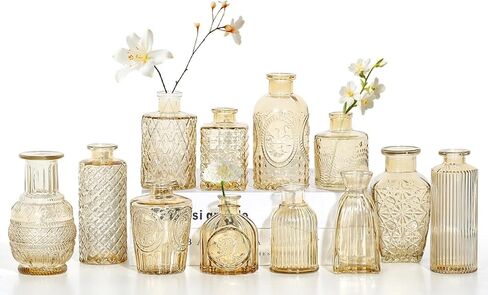 Mini Bud Vases As Wedding Centerpieces for Tables,Clear Bud Vases for Flowers,Small Flower Vases Suitable for Birthday Party,Anniversary,Wedding Reception,Baby Shower (Clear, 32PCS) in Kuwait