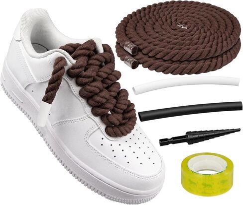 Endoto Rope Laces for Air Force 1, Thick Chunky Fat Shoelaces Strings for AF Sneaker Shoes in Saudi Arabia