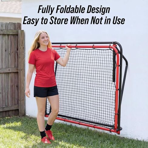 4-in-1 Soccer Rebounder Net – Ultra-Responsive Rebound for Shooting, Passing, Ball Control & Ground Pass Training, Also Includes Standard Soccer Goal Net for Backyard Games & Fun in Kuwait