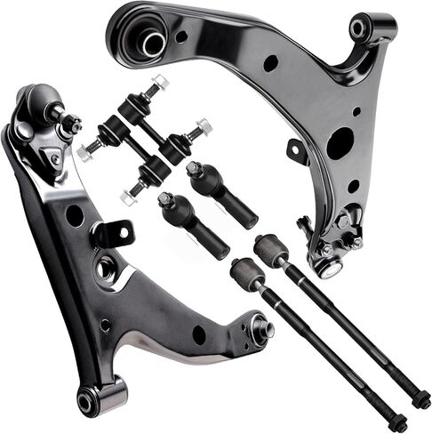 SCITOO 8pcs Suspension Kit Front Lower Control Arm Ball Joint Sway Bar Outer Inner Tie Rod End Fit 1996-2002 For Toyota Corolla For Chevy Prizm For Geo Prizm K80335 K80336 in Saudi Arabia