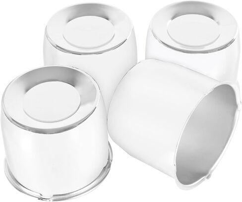 4PCS 5.15inch Trailer Wheel Center Caps Fit 5.15" Center Bore for Truck SUV RV Wheels Rims Trailer Carbon Steel Push Through 4.31" Tall Hub Covers Chrome Silver in Saudi Arabia