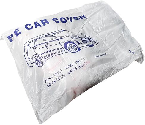 1 Pack Clear Plastic Disposable Car Cover, Temporary Universal Protective Rain Dust Garage Cover for SUV Sedan MPV Trucks (12.5ft x 21.5ft) in Saudi Arabia