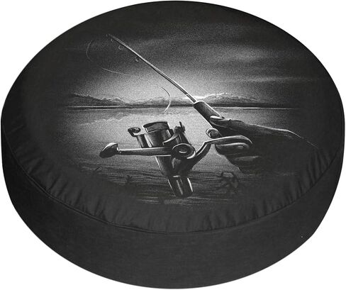 غطاء إطار احتياطي RV يد الصيد مع بكرة مقاومة للطقس والغبار عالمية للمقطورة SUV Van Camp Travel Trailer 12 بوصة 13 بوصة 14 بوصة 15 بوصة 16 بوصة 17 بوصة in Kuwait