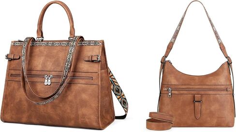 FADEON Laptop Bag for Women & Womens Purses Brown Collection in Kuwait
