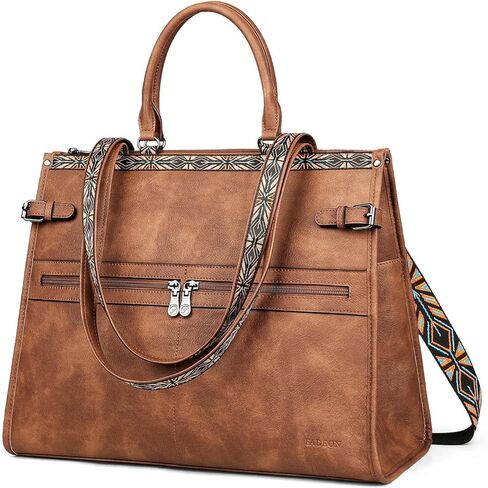 FADEON Laptop Bag for Women & Womens Purses Brown Collection in Kuwait