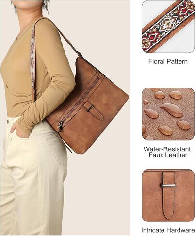 FADEON Laptop Bag for Women & Womens Purses Brown Collection in Kuwait