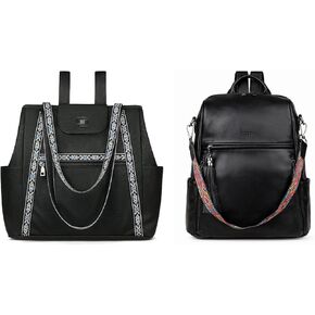 FADEON Large Laptop Tote Bag for Women & Backpack Purse Black Collection in Kuwait