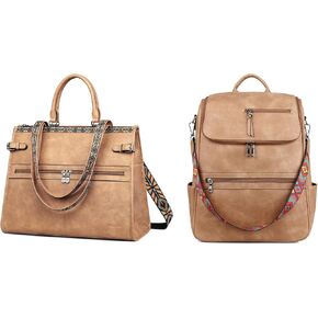 FADEON Laptop Bag for Women & Laptop Backpack Brown Collection in Kuwait