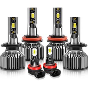 Compatible For Ford Fusion 2006 2007 2008 2009 2010 2011 2012 2013 2014 2015 2016 2017 2018 Fog Lights Bulbs Combo Kit, Pack of 6 in Kuwait